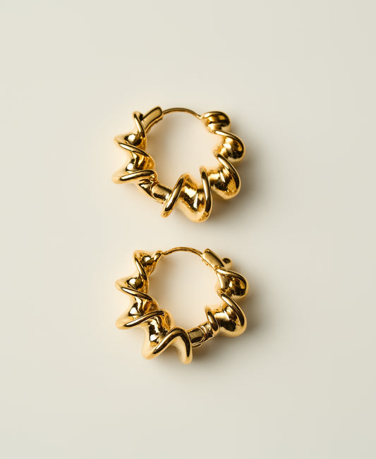 Twister Hoops in Gold